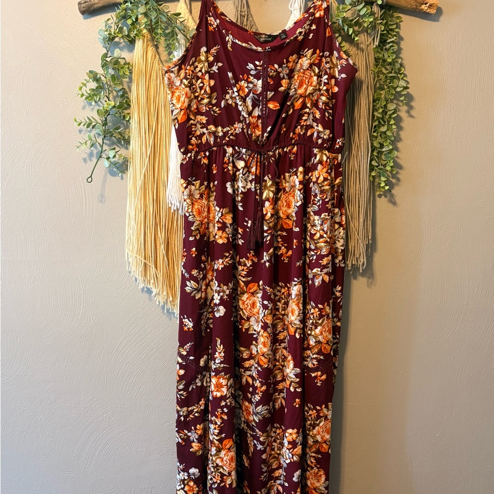 Fall Floral Maxi Dress